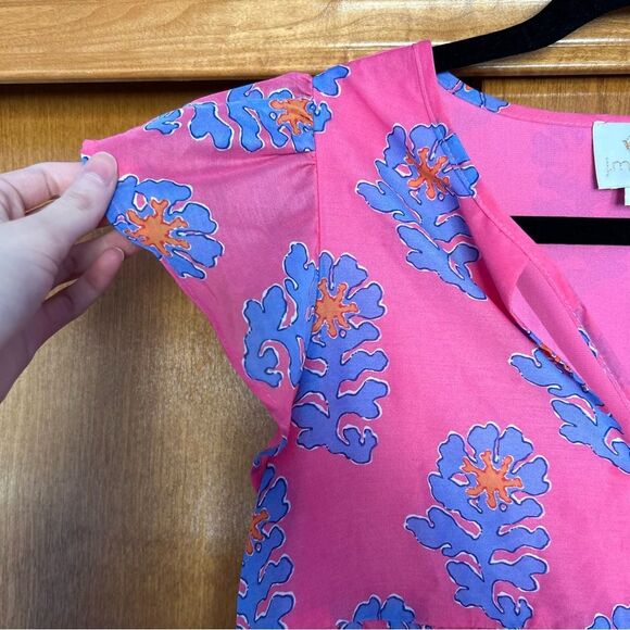 J. Marie Piper Ruffle Mini Dress Pink Size XS - Picture 5 of 10